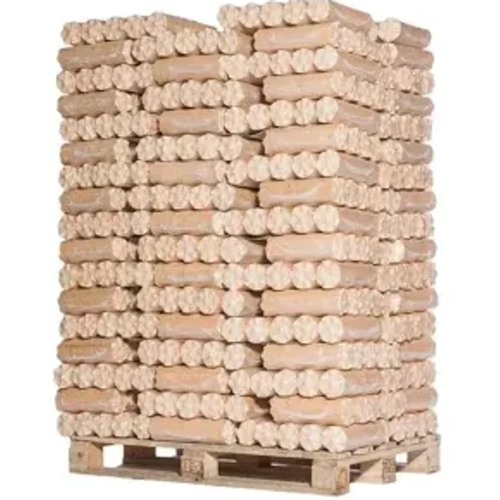 Bûches densifiées 100 % résineux — palette de 960 kg