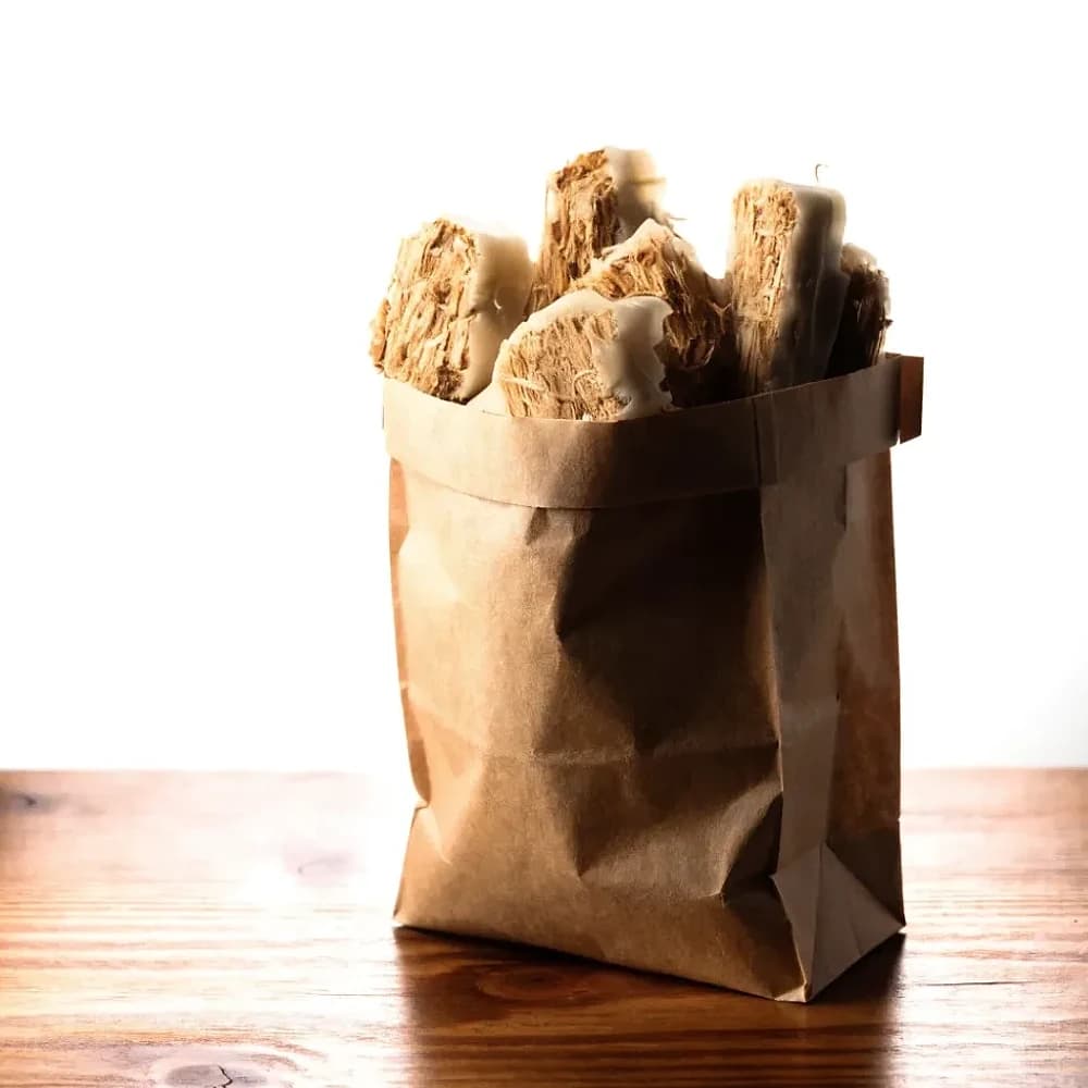 Allume-feux laine de bois — sac de 50